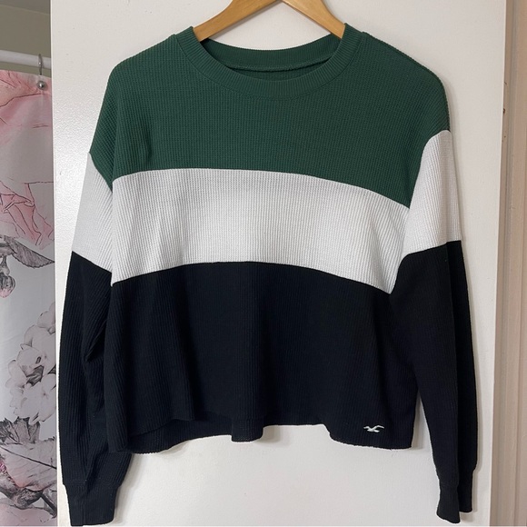 Hollister Tops - Hollister Forest Green Waffle Knit Boyfriend Tee